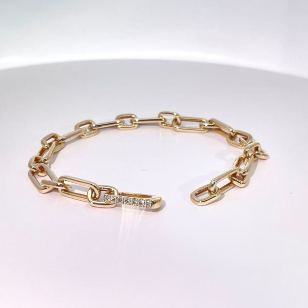 PAPERCLIP PAVÉ BRACELET