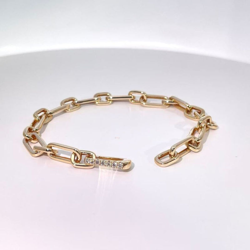 PAPERCLIP PAVÉ BRACELET