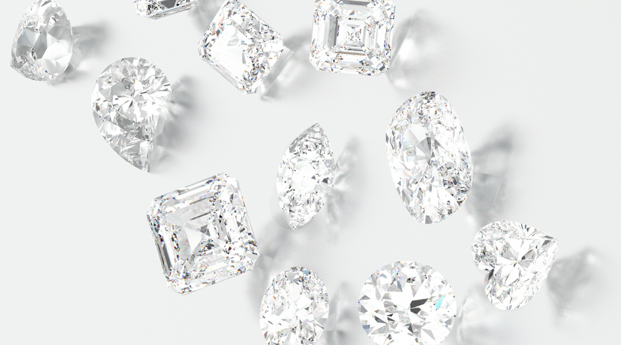 Diamanten in verschiedenen Schliffen